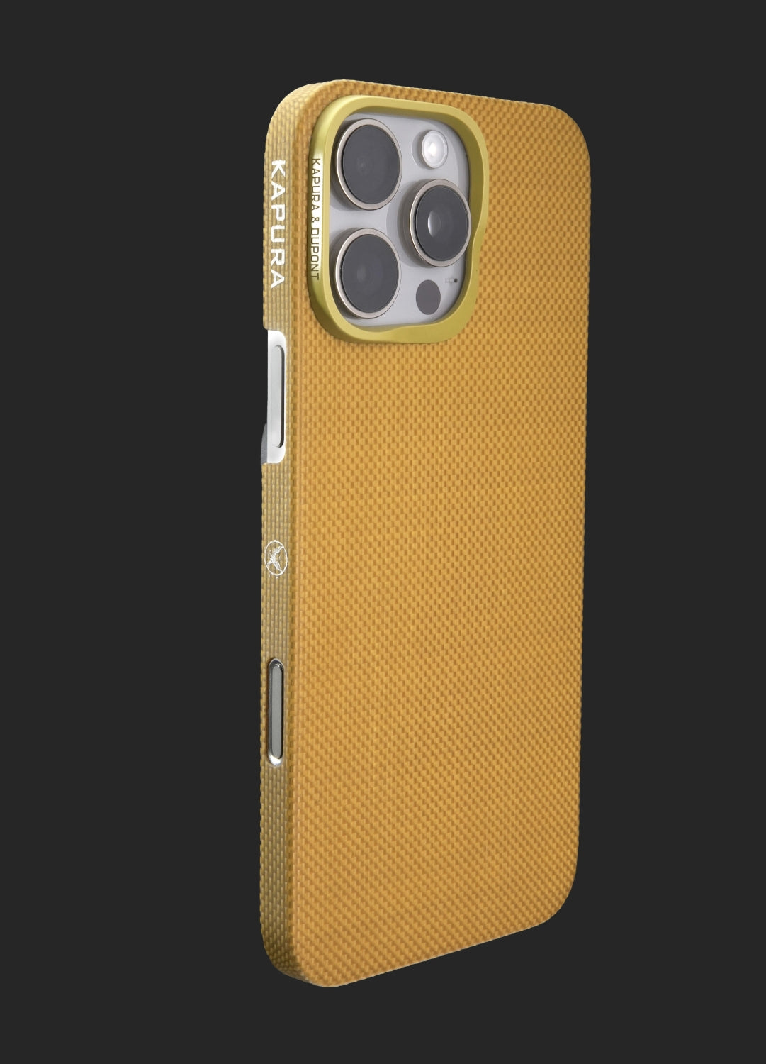 PI golden fiber phonecase，kevlar aramid fiber iphone16promax， for iPhone 16 Pro Max Case Compatible with MagSafe, Thin & Light Case iPhone 16 Pro Max with a Caseless Feel, PI Fiber Woven [Tactile Woven -Over The Horizon]