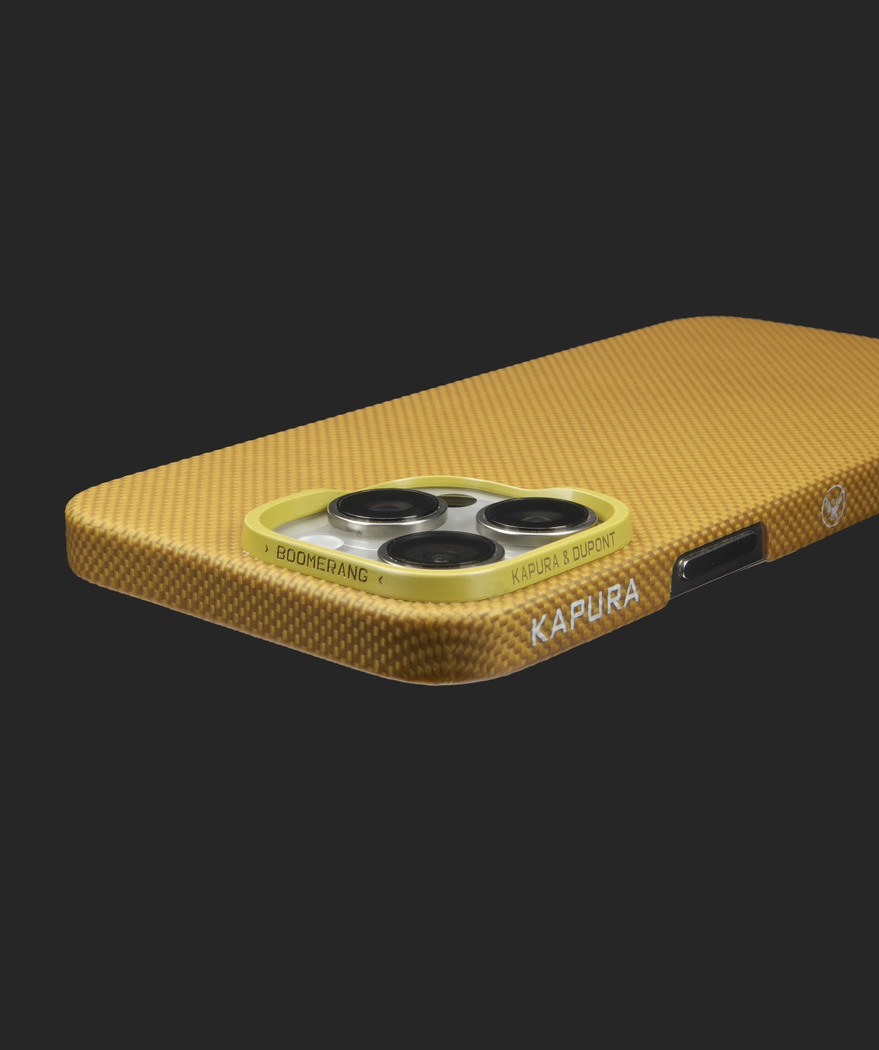 PI golden fiber phonecase，kevlar aramid fiber iphone16promax， for iPhone 16 Pro Max Case Compatible with MagSafe, Thin & Light Case iPhone 16 Pro Max with a Caseless Feel, PI Fiber Woven [Tactile Woven -Over The Horizon]