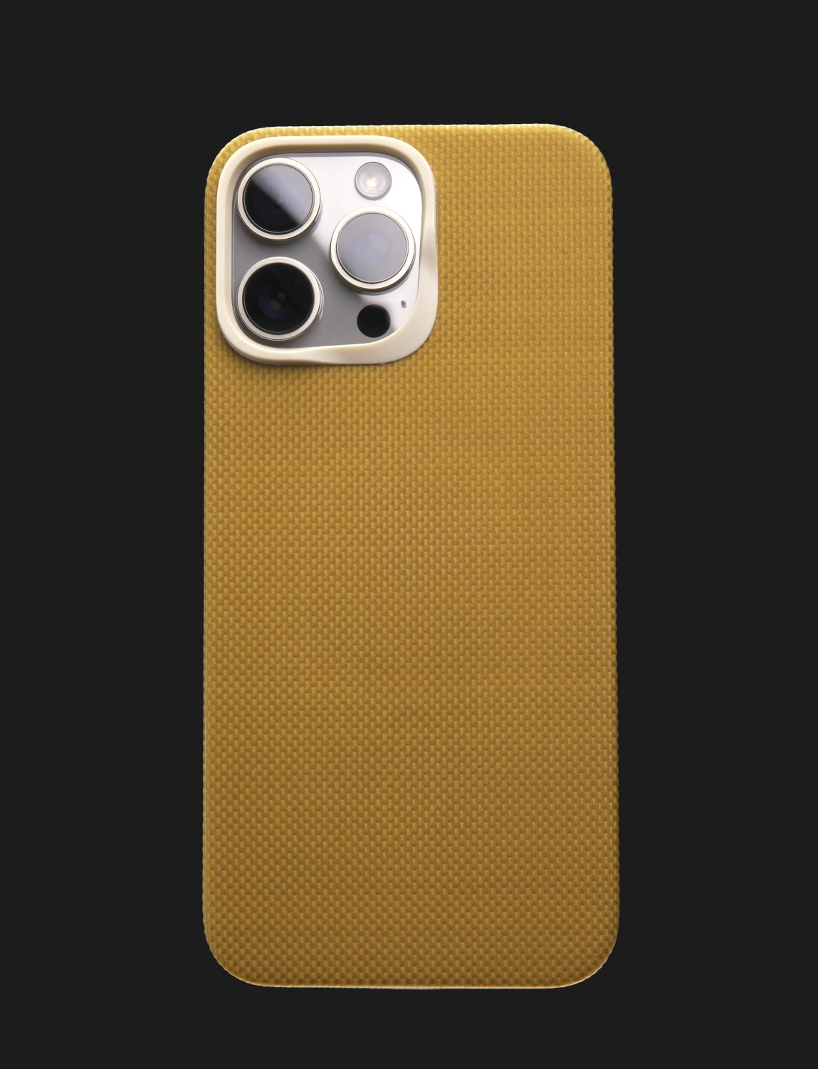 PI golden fiber phonecase，kevlar aramid fiber iphone16promax， for iPhone 16 Pro Max Case Compatible with MagSafe, Thin & Light Case iPhone 16 Pro Max with a Caseless Feel, PI Fiber Woven [Tactile Woven -Over The Horizon]