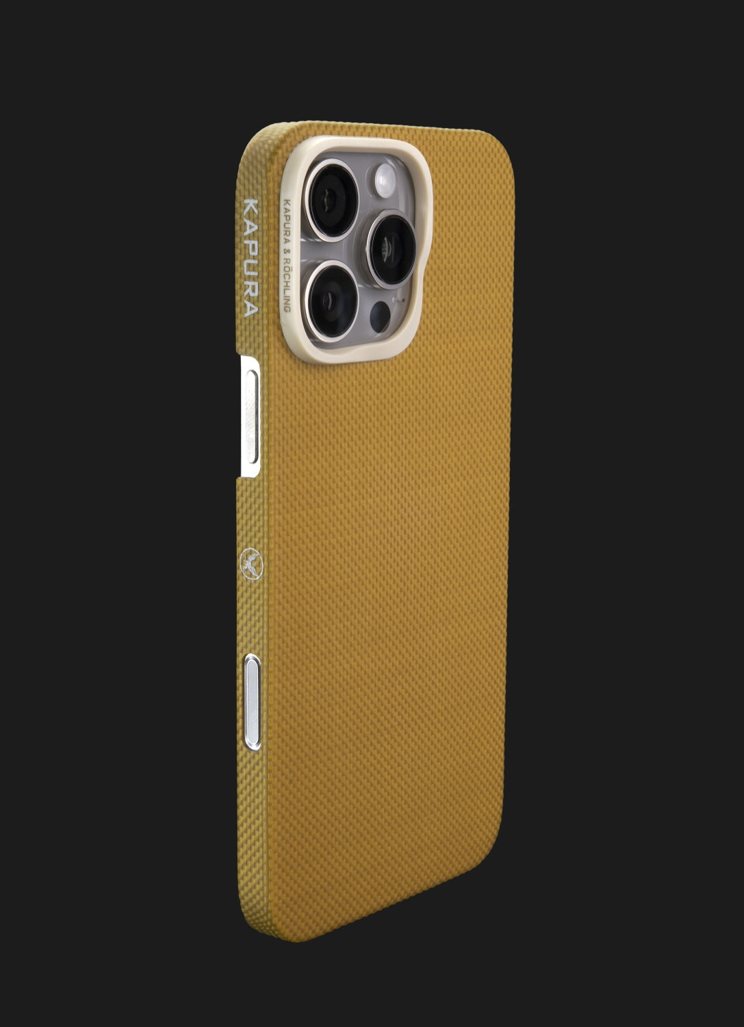 PI golden fiber phonecase，kevlar aramid fiber iphone16promax， for iPhone 16 Pro Max Case Compatible with MagSafe, Thin & Light Case iPhone 16 Pro Max with a Caseless Feel, PI Fiber Woven [Tactile Woven -Over The Horizon]