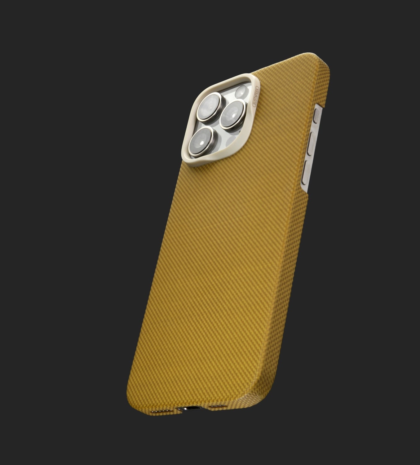 PI golden fiber phonecase，kevlar aramid fiber iphone16promax， for iPhone 16 Pro Max Case Compatible with MagSafe, Thin & Light Case iPhone 16 Pro Max with a Caseless Feel, PI Fiber Woven [Tactile Woven -Over The Horizon]