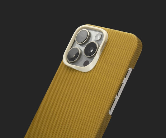 PI golden fiber phonecase，kevlar aramid fiber iphone16promax， for iPhone 16 Pro Max Case Compatible with MagSafe, Thin & Light Case iPhone 16 Pro Max with a Caseless Feel, PI Fiber Woven [Tactile Woven -Over The Horizon]