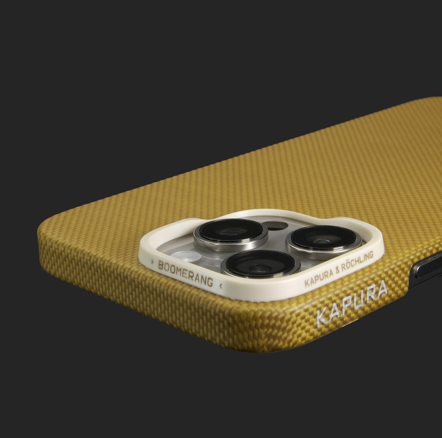 PI golden fiber phonecase，kevlar aramid fiber iphone16promax， for iPhone 16 Pro Max Case Compatible with MagSafe, Thin & Light Case iPhone 16 Pro Max with a Caseless Feel, PI Fiber Woven [Tactile Woven -Over The Horizon]