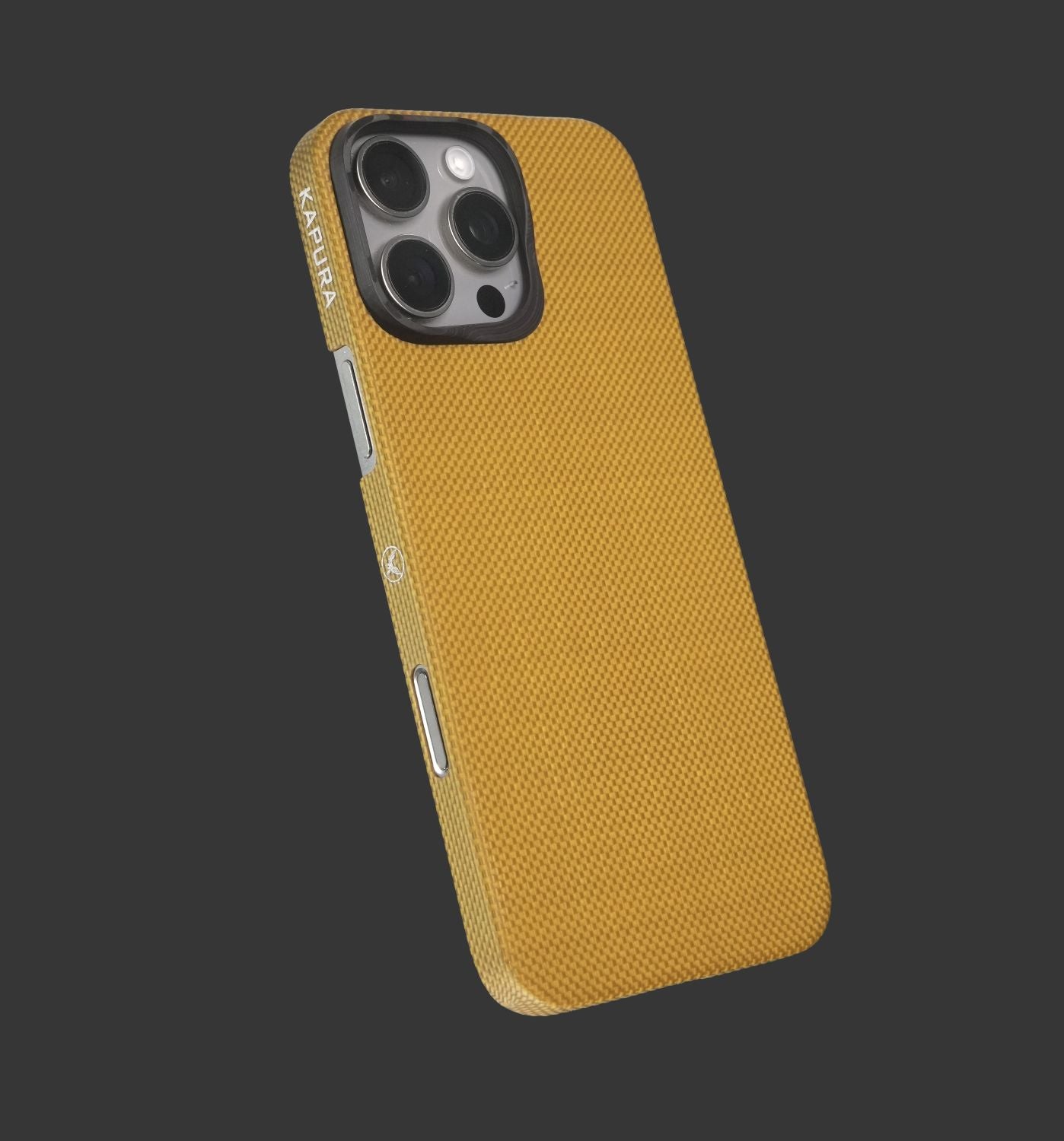 PI golden fiber phonecase，kevlar aramid fiber iphone16promax， for iPhone 16 Pro Max Case Compatible with MagSafe, Thin & Light Case iPhone 16 Pro Max with a Caseless Feel, PI Fiber Woven [Tactile Woven -Over The Horizon]