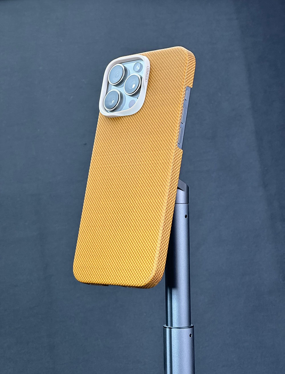PI golden fiber phonecase，kevlar aramid fiber iphone16promax， for iPhone 16 Pro Max Case Compatible with MagSafe, Thin & Light Case iPhone 16 Pro Max with a Caseless Feel, PI Fiber Woven [Tactile Woven -Over The Horizon]
