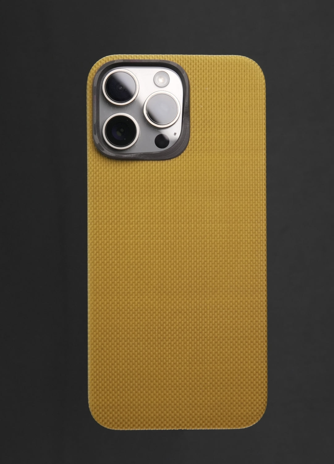PI golden fiber phonecase，kevlar aramid fiber iphone16promax， for iPhone 16 Pro Max Case Compatible with MagSafe, Thin & Light Case iPhone 16 Pro Max with a Caseless Feel, PI Fiber Woven [Tactile Woven -Over The Horizon]