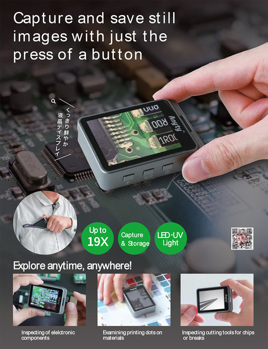 The Magic Loupe Cube that can take photos，19X Loupe Magnifier,Adjustable Focal Length Magnifier,Foldable Jewelry Magnifier Glass for Textile Optical,Embroidery,Circuit Board,Coins,etc.