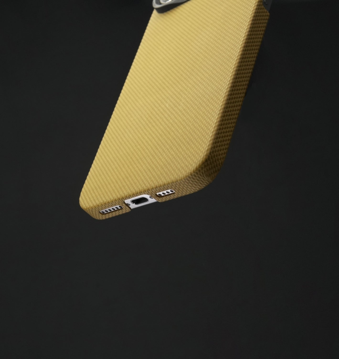 PI golden fiber phonecase，kevlar aramid fiber iphone16promax， for iPhone 16 Pro Max Case Compatible with MagSafe, Thin & Light Case iPhone 16 Pro Max with a Caseless Feel, PI Fiber Woven [Tactile Woven -Over The Horizon]