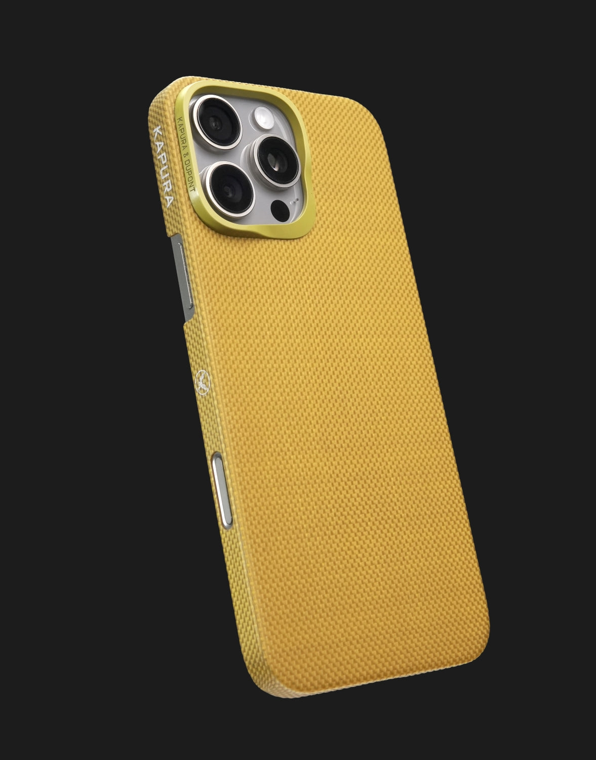 PI golden fiber phonecase，kevlar aramid fiber iphone16promax， for iPhone 16 Pro Max Case Compatible with MagSafe, Thin & Light Case iPhone 16 Pro Max with a Caseless Feel, PI Fiber Woven [Tactile Woven -Over The Horizon]