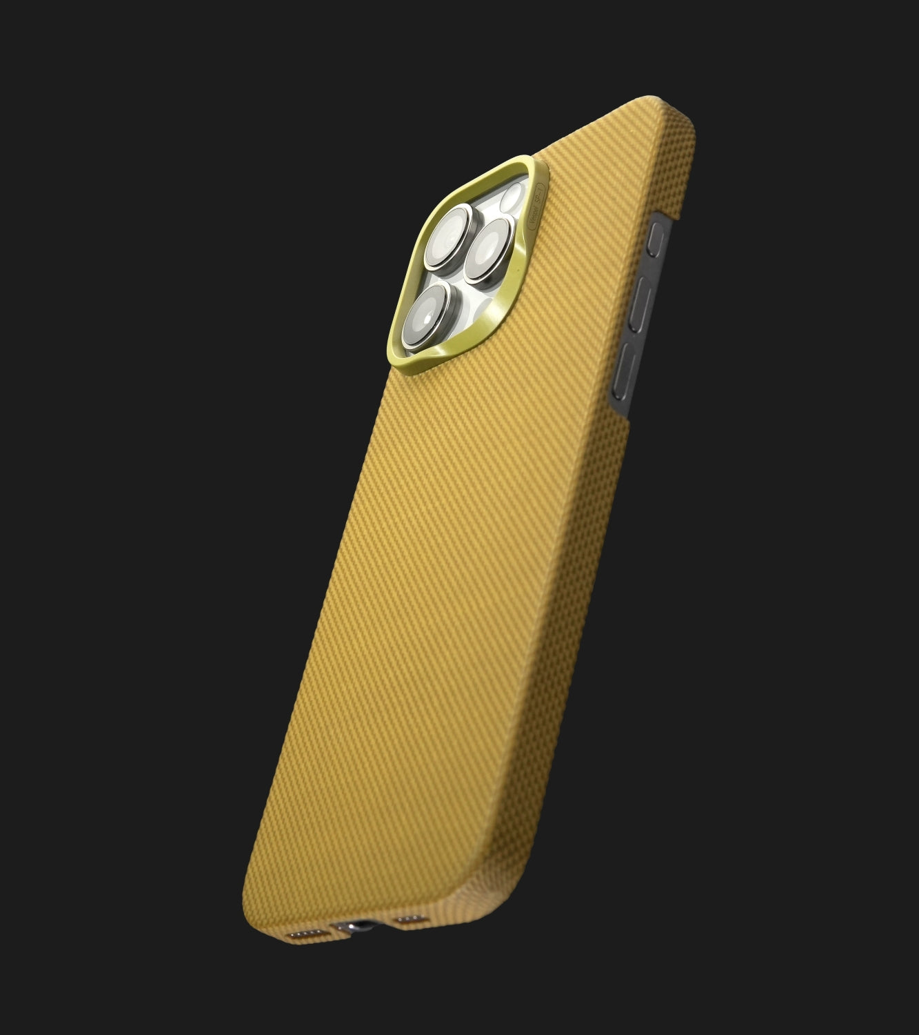 PI golden fiber phonecase，kevlar aramid fiber iphone16promax， for iPhone 16 Pro Max Case Compatible with MagSafe, Thin & Light Case iPhone 16 Pro Max with a Caseless Feel, PI Fiber Woven [Tactile Woven -Over The Horizon]
